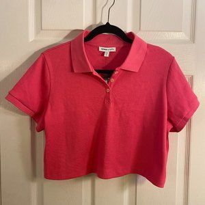 Cropped Pink Polo